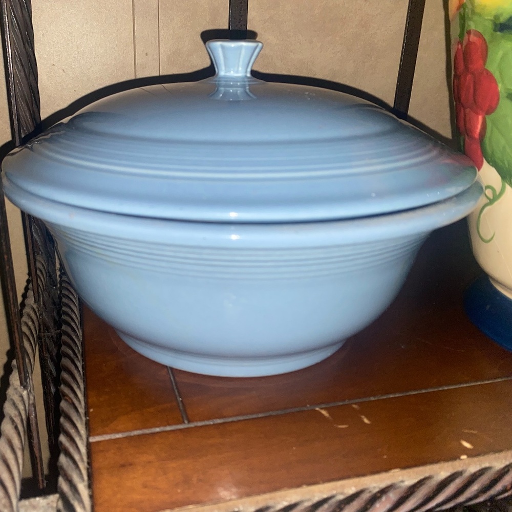 Fiesta ware casserole dish